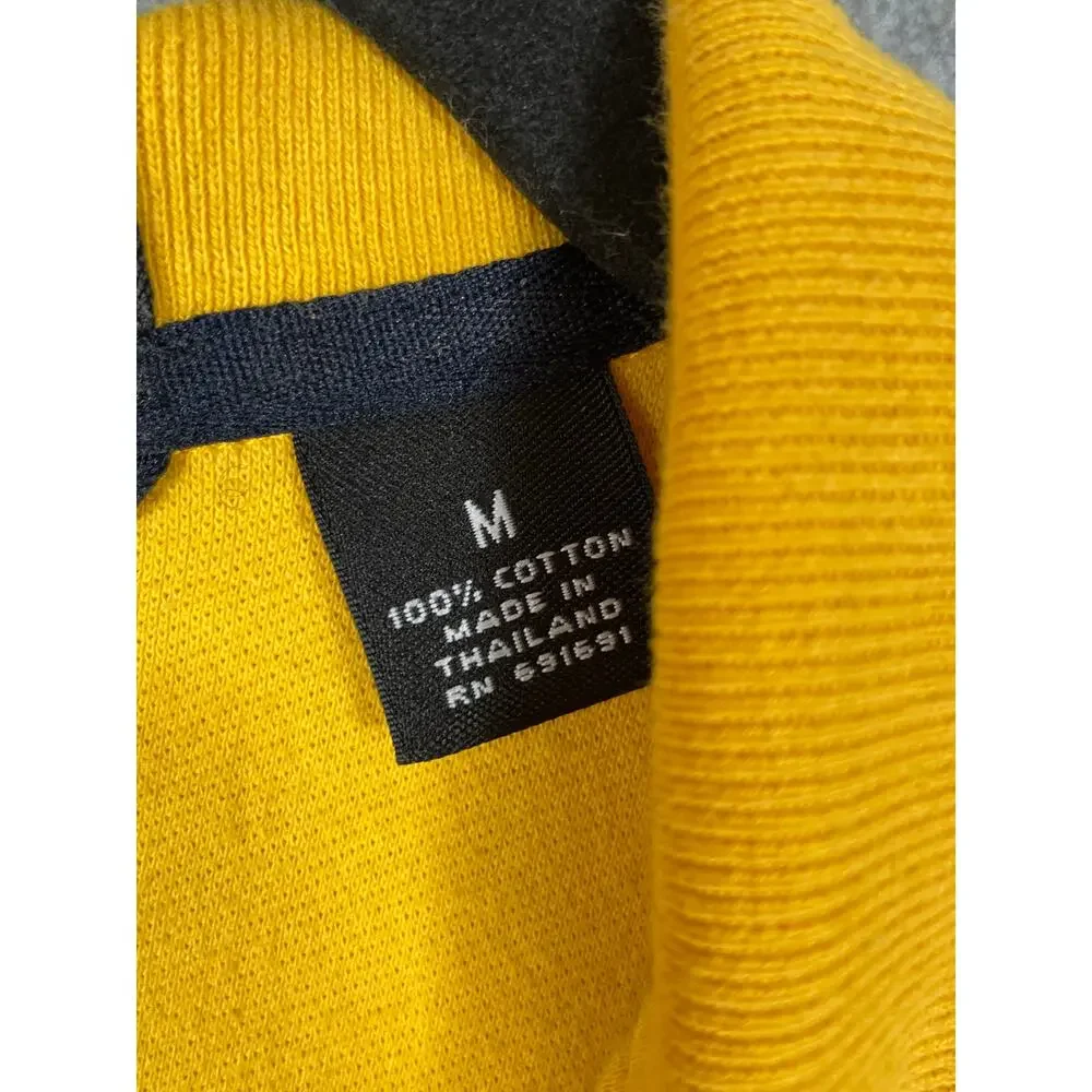Varsity Mens Size M Yellow 1/4 Zip Pullover Shirt
